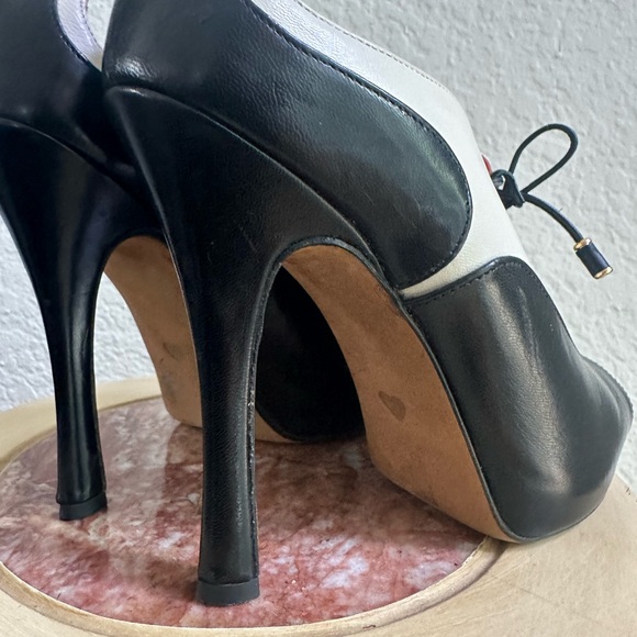 Moschino lace up peep toe heels - Picture 10 of 12